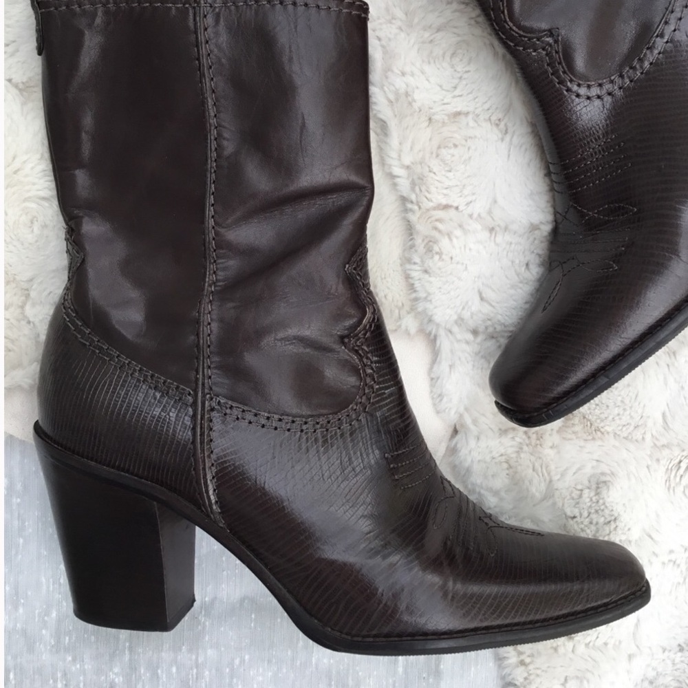 Antonio Melani dark brown western style boots